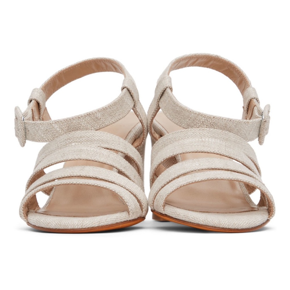 Maryam Nassir Zadeh Palma 3" Heel Sandals Flax 36 - Picture 9 of 10